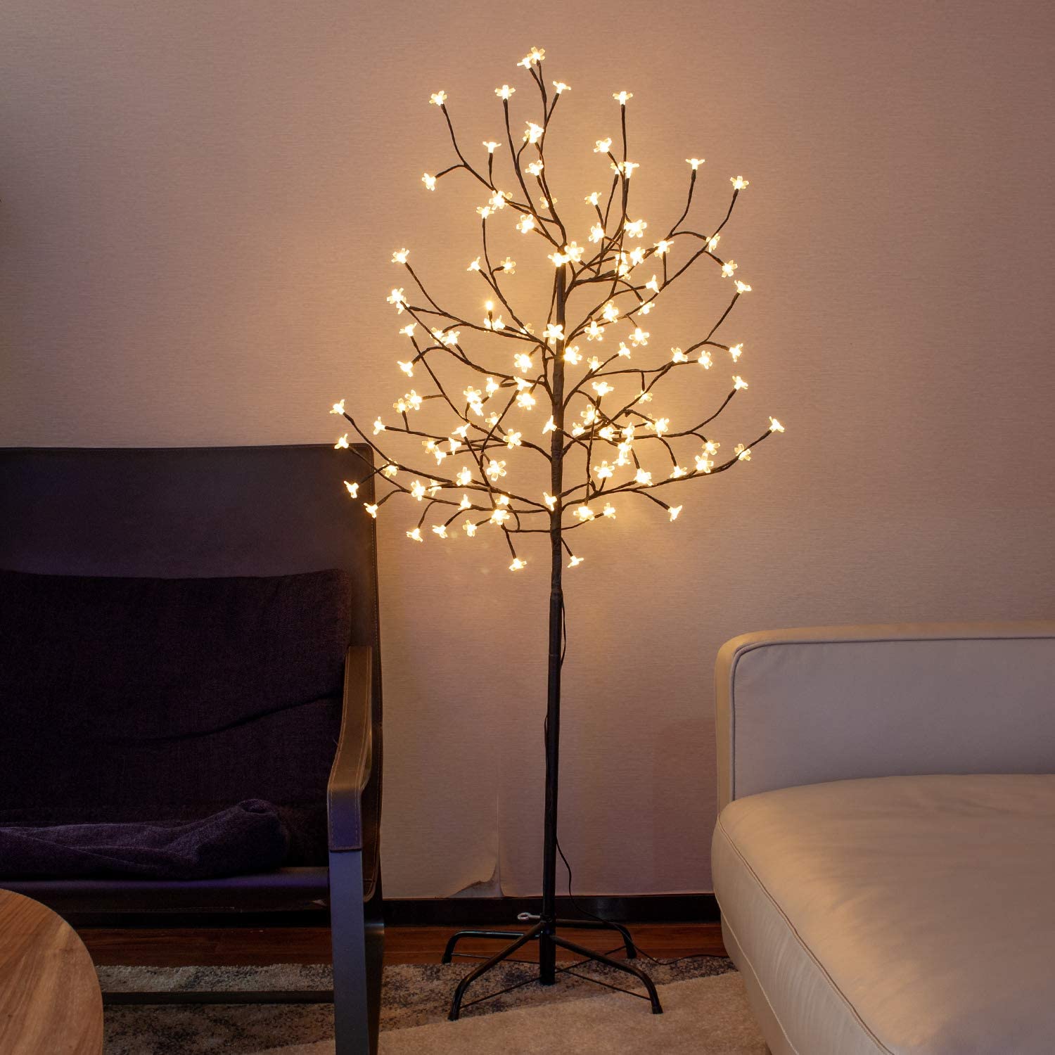 VINGO LED Licht Kirschblütenbaum 150/180/220cm IP44 Mit 5m Zuleitung Xmas