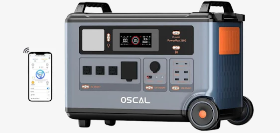 Mobiler Strom für alle Fälle! 🔋 OSCAL PowerMax 3600SE Powerstation für 1259€ ⚡