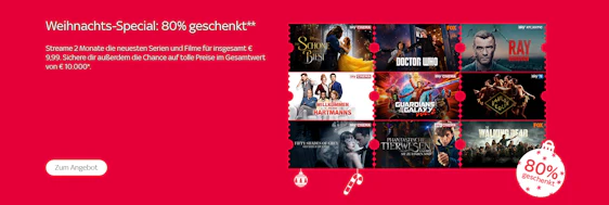 2 Monate WOW (ehem. Sky Ticket) Entertainment & Cinema für einmalig 9,99€