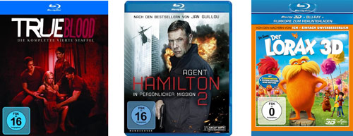 Blu-rays - True Blood, Der Lorax 3D, 2 Fast 2 Furious