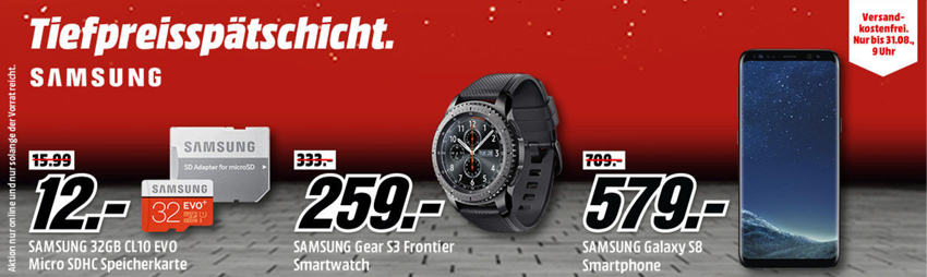 Samsung Tiefpreisspätschicht bei Media Markt - z.B. Samsung Gear VR Brille mit Controller für 69€