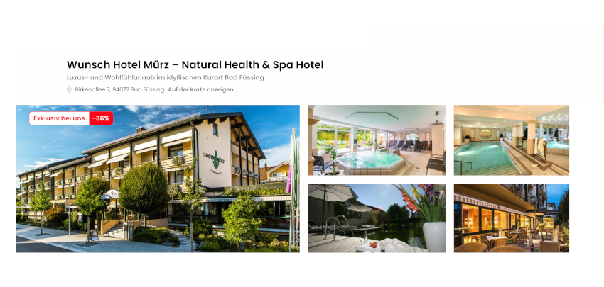 Wunsch Hotel Mürz – Natural Health &amp; Spa Hotel ab 64€ p.P. - Entspannte Wellnessauszeit in Bad Füssing ♨️✨
