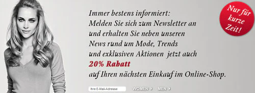 20% Rabatt bei C&A durch Newslettergutschein *UPDATE*
