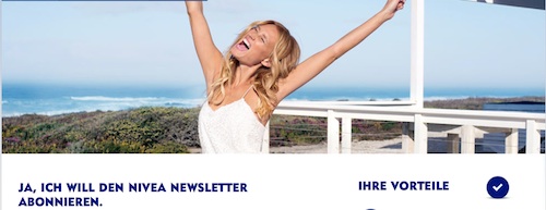 Im Wert von 5€ kostenlos bei Nivea bestellen durch Newsletteranmeldung *UPDATE*