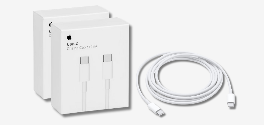 2x Apple USB-C Kabel für 26€ - bis 240W Leistung, 2m 