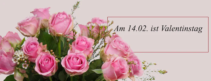 Uebersicht Blumen Valentinstag