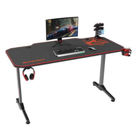 BlitzWolf BW-GD2 55 Zoll Gaming-Schreibtisch mit Full Desk-Mauspad
