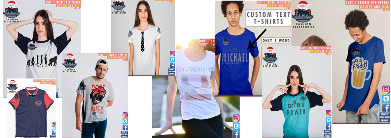 Gratis T-Shirt mit Motiv und ohne Versandkosten