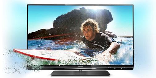 Philips 37PFL6007K/12 für 599€ - 37" 3D-LED-TV mit Ambilight, DVB-T/C/S2, WLAN, SmartTV