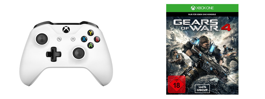 Xbox One Wireless Controller + Gears of War 4 für 60€