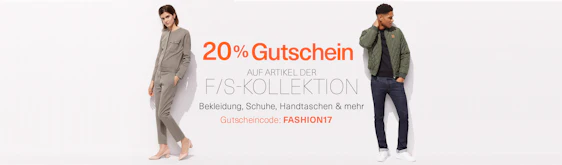 Fashion-Aktion bei Amazon: 20% Rabatt auf die Frühjahr/Sommer-Kollektion