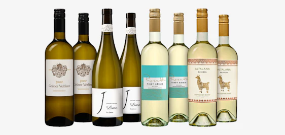 🍷 Sommerliches Weißwein-Probierpaket für 50€ ☀️ 8 Flaschen