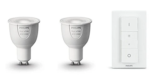 Philips Hue White & Color Ambiance GU10 Set für 89€ - 2 Lampen und Dimmschalter