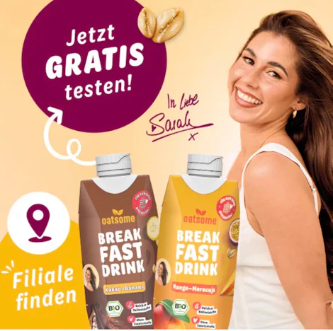 🥤 GRATIS Oatsome Breakfast Drink bei Kaufland! 🥭🍌🍫