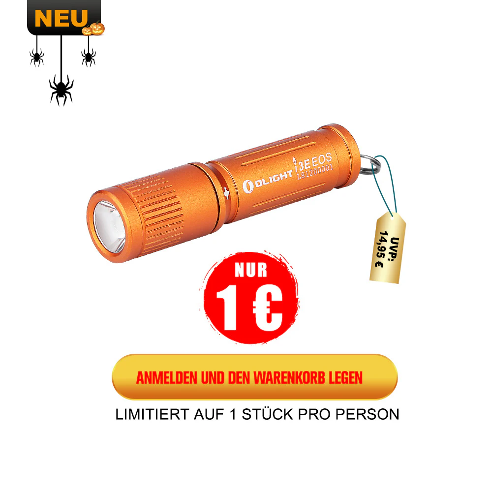 Olight i3E EOC Taschenlampe Orange