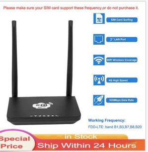 3G MiFi LTE SIM Card 300Mbps Wireless Mobiler WiFi WLAN Router Hotspot Booster