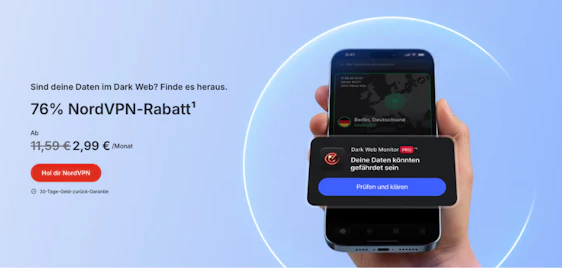 🛡️ NordVPN: 76% Rabatt - bereits ab 2,99€/Monat