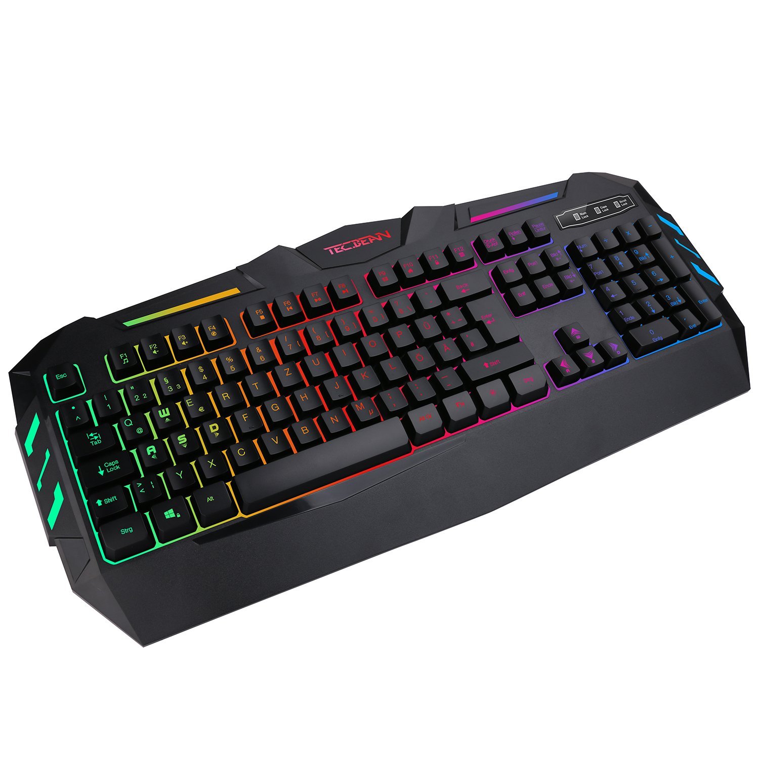 ​TEC.BEAN Regenbogen Büro-Spiel-Tastatur für 15,99 Euro