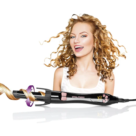 Lockenstab-Styler Drehfunktion 45W schwarz ( 120–220 °C für jeden Haartyp geeignet, Lockenstyler)