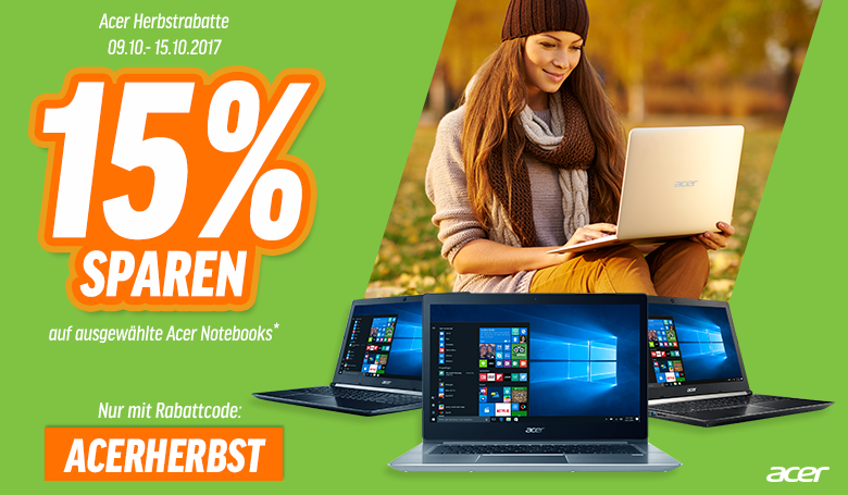 15% Rabatt auf Acer bei Notebooksbilliger - z.B. Acer Aspire V 17 Nitro Gaming (VN7-793G-719P) für 1.239€