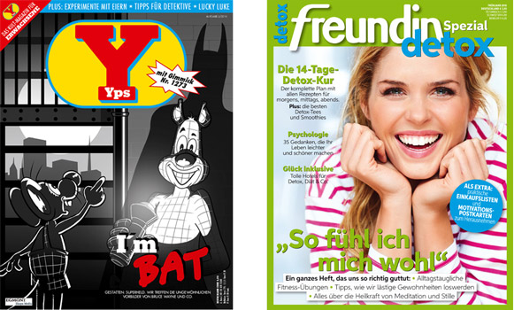 Kostenlose Zeitschrift über Eazers App - YPS oder Freundin Spezial Detox