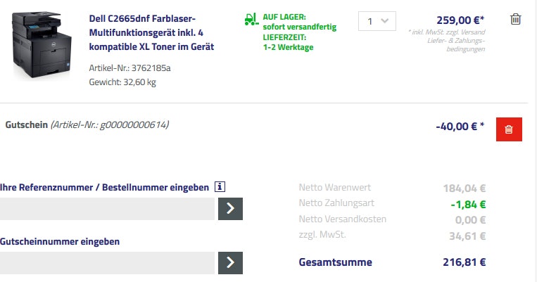 Warenkorb-Office-Partner