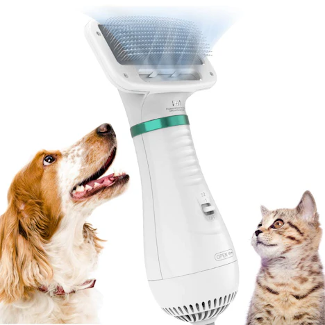Haartrockner Bürste für kleine Hunde oder Katzen, 380 Watt, geräuscharm