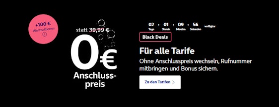 Black Week bei o2 - SIM Only oder Tarifbundles mit 100€ Wechselbonus & ohne Anschlusspreis
