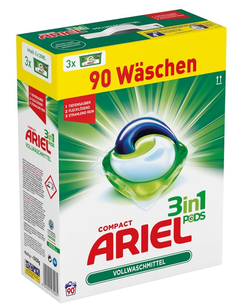 Ariel 3 in 1 Pods Vollwaschmittel für 14,99 EUR [90 Wäschen]