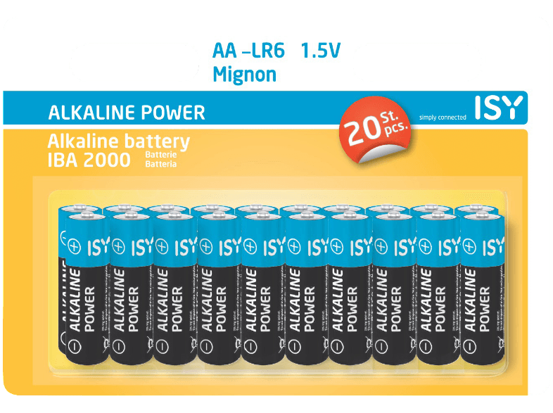 Vorbei! 20x ISY IBA -2000 AA Mignon Batterien für nur 1 EUR inkl. Versand