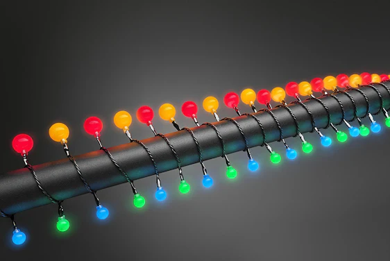 Konstsmide 3680-507 LED Globelichterkette mit kleinen und großen runden Dioden