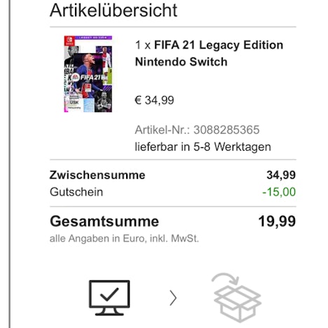 Fifa 21 für 19,99€ bei otto als Neukunde