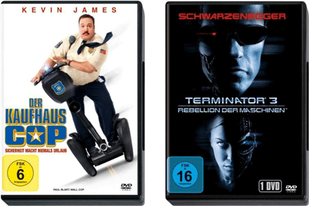 2 DVDs für 9,95€, z.B. Blow, Illuminati, Ring 1, Terminator 3, Kaufhaus Cop (Update: Kampf der Titanen, Benjamin Button, Yogi Bär)