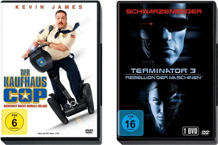 2 DVDs für 9,95€, z.B. Blow, Illuminati, Ring 1, Terminator 3, Kaufhaus Cop (Update: Kampf der Titanen, Benjamin Button, Yogi Bär)