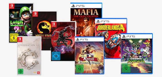 Media Markt Saturn: 3 Games für 49€ - für PS5, PS4, Nintendo Switch, Xbox 🕹️🎮