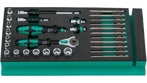 Wera Zyklop Speedratsche 30-tlg. für 99€ - 1/4" mit Steckschlüssel-/Bit-Satz in Schaumstoffeinlage