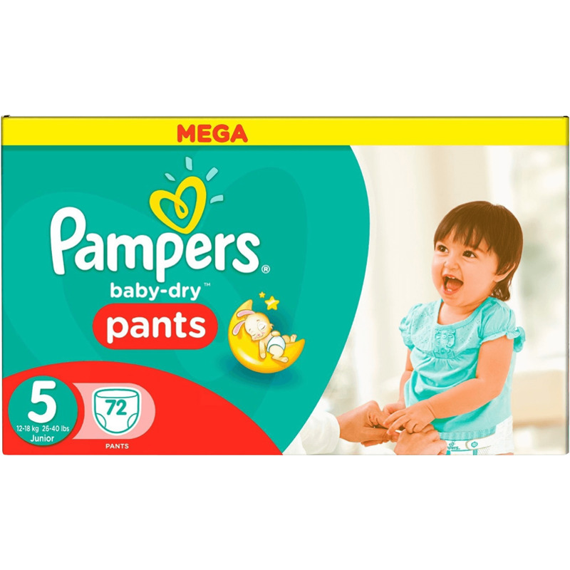 24% auf Pampers Baby Dry Pants Gr. 5 (12-18 kg) 72 St. sparen