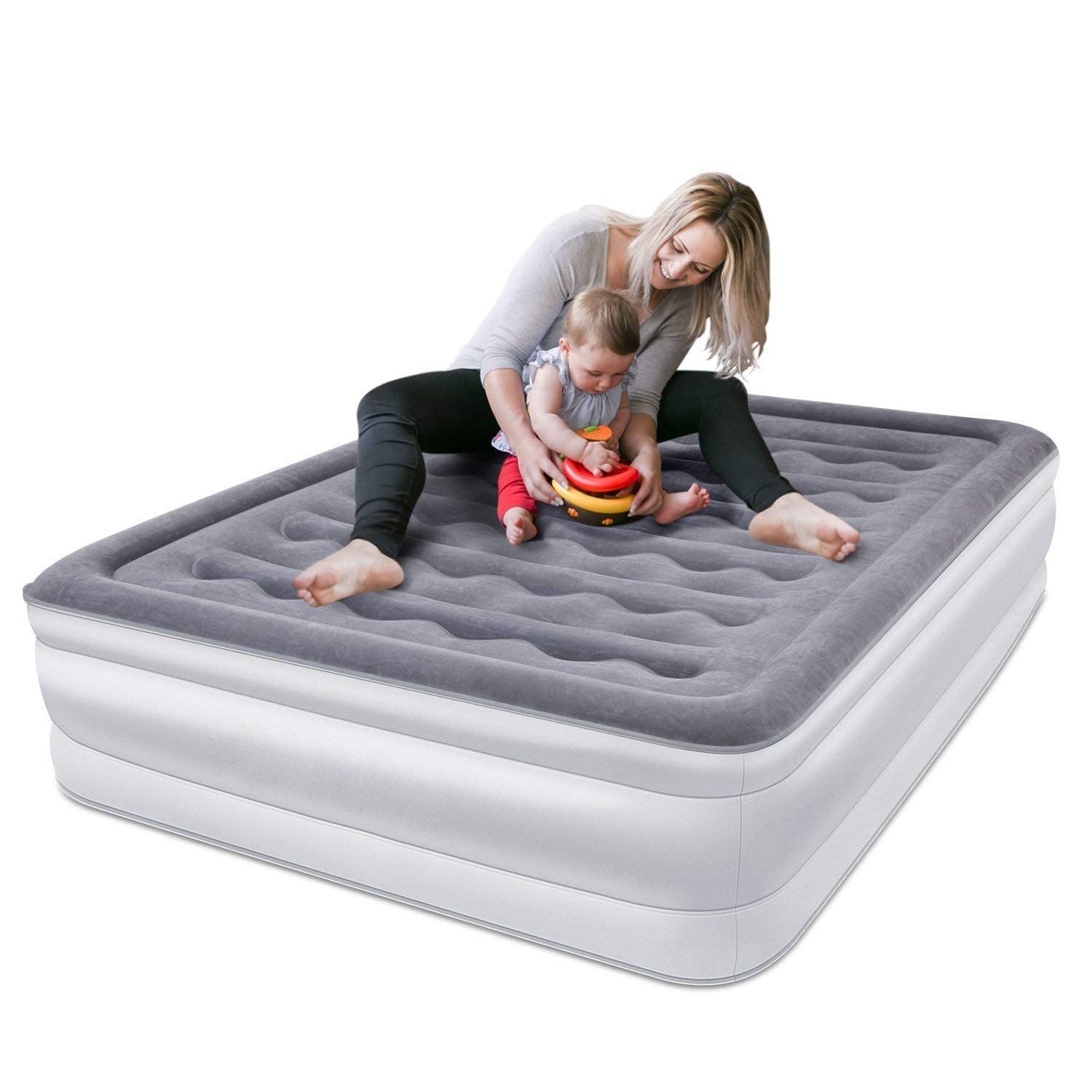 Luftbett Doppel Queen Size Aufblasbare Luftmatratze Airbed Gästebett 