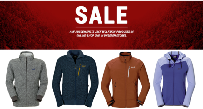 Jack Wolfskin Sale mit bis zu 50% Rabatt + 10% Rabattcode und Bonusprogram