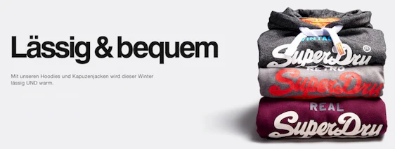 Superdry Kapuzenpullis für 35€ – verschiedene Modelle und Farben
