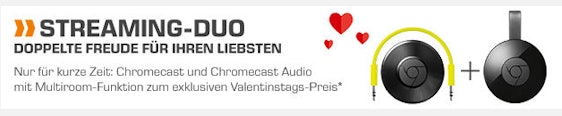 Google Chromecast 2 und Google Chromecast Audio für 55€