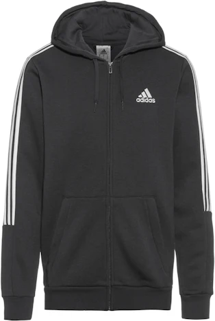 Adidas Cut Full Zip Hoodie für 27€ - Kapuzenjacke in Schwarz, Gr. XS bis L