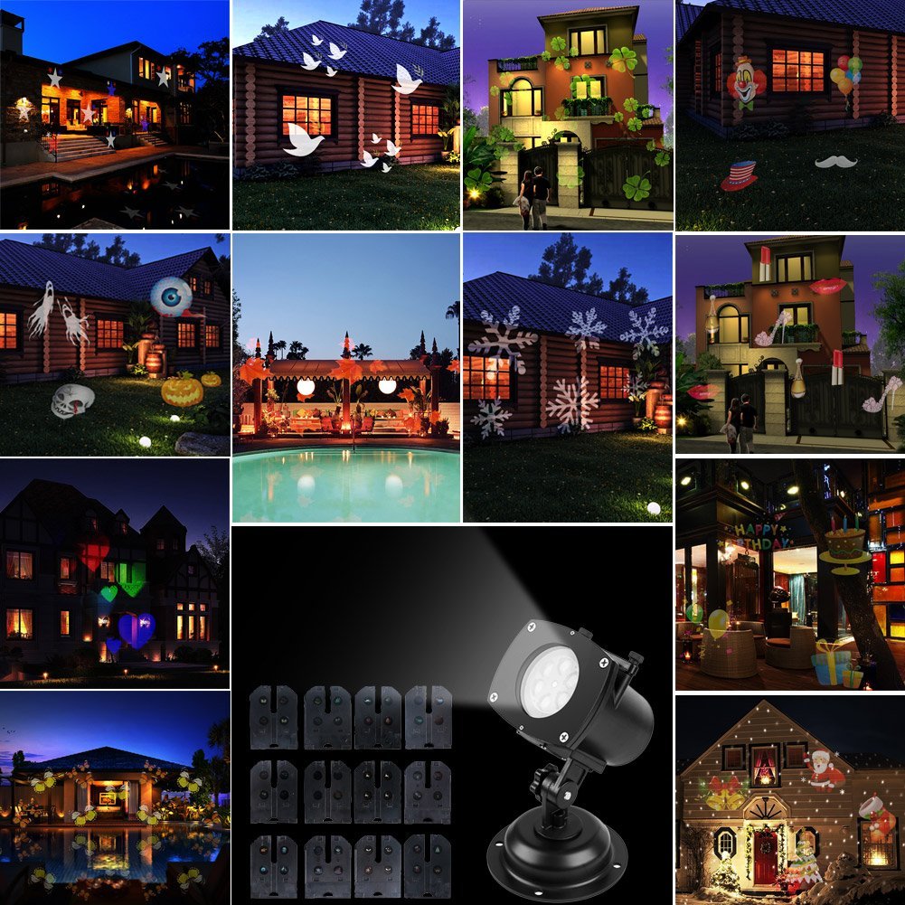 ACRATO LED Projektor Lampe Gartenleuchte Außen Lampe Weihnachtsbeleuchtung, 30EUR off