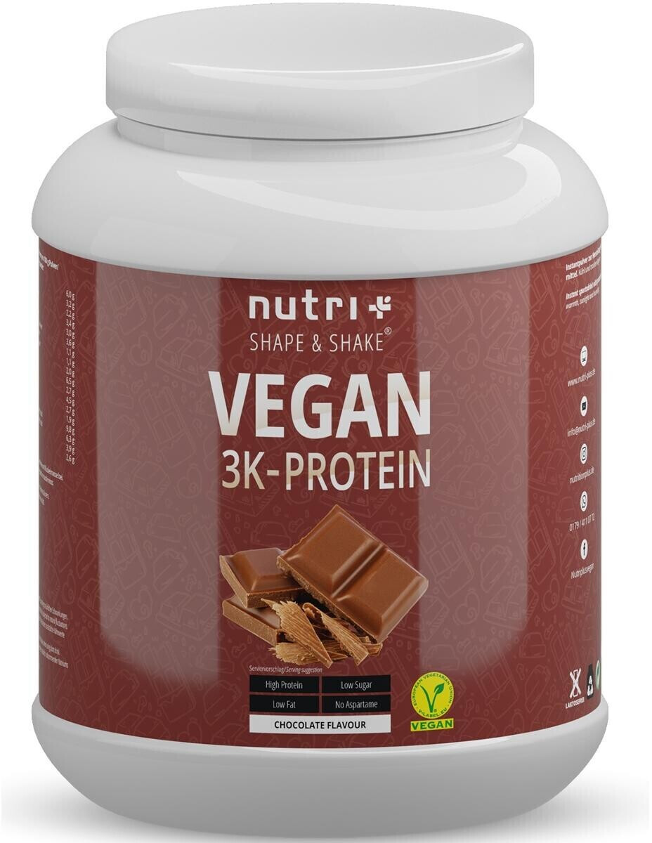 Aktion: Nutri-Plus Vegan 3K Protein 1000g Chocolate 10,86€ günstiger