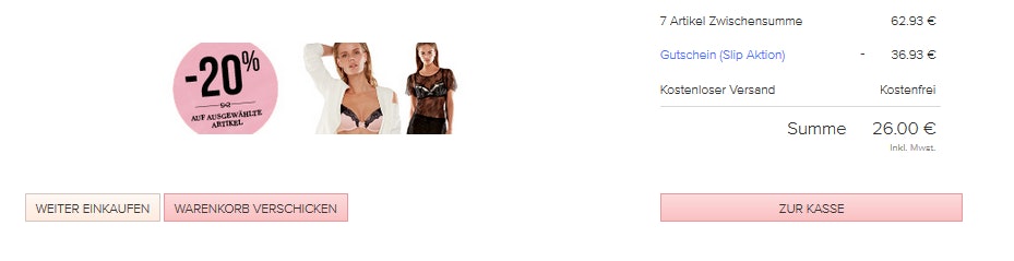 waremkorb hunkemöller februar