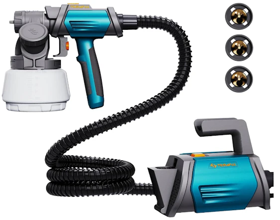 50% off Tilswall Shark 800 HVLP Sprühgerät – 1300ml, 4 Düsen, für Innen & Außen