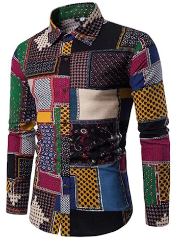 Herren Bunte Hemden Langarmhemd in versch. Farben&Größen für 19,99€(Statt 28,99€)