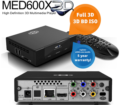 Mede8er 600X3D für 106€ – 3D-Mediaplayer