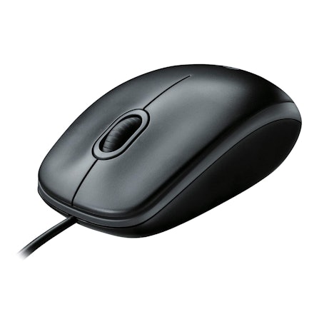Logitech B100 Optical USB Wired Maus, schwarz