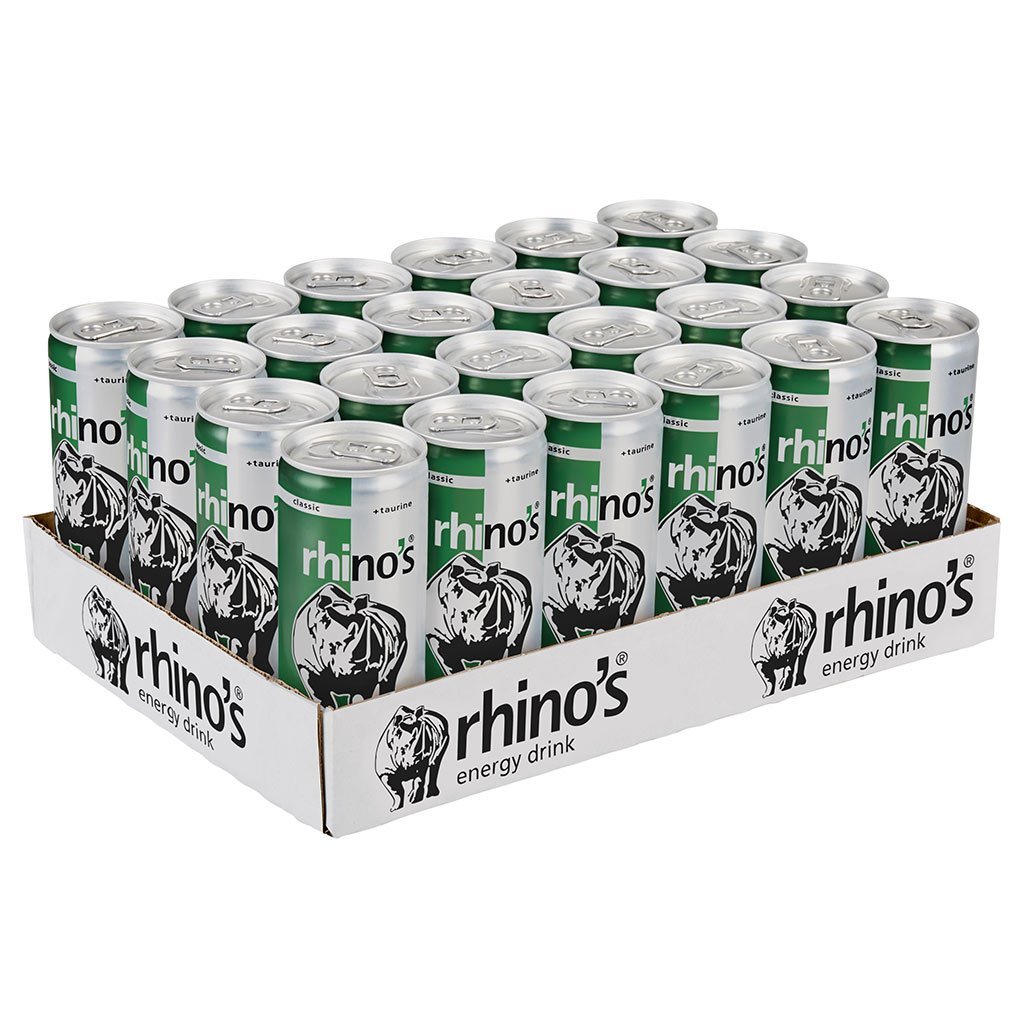 Rhino's Energy Drink Classic, 24er Pack (24 x 250 ml) für 9,99 EUR + 6 EUR Pfand